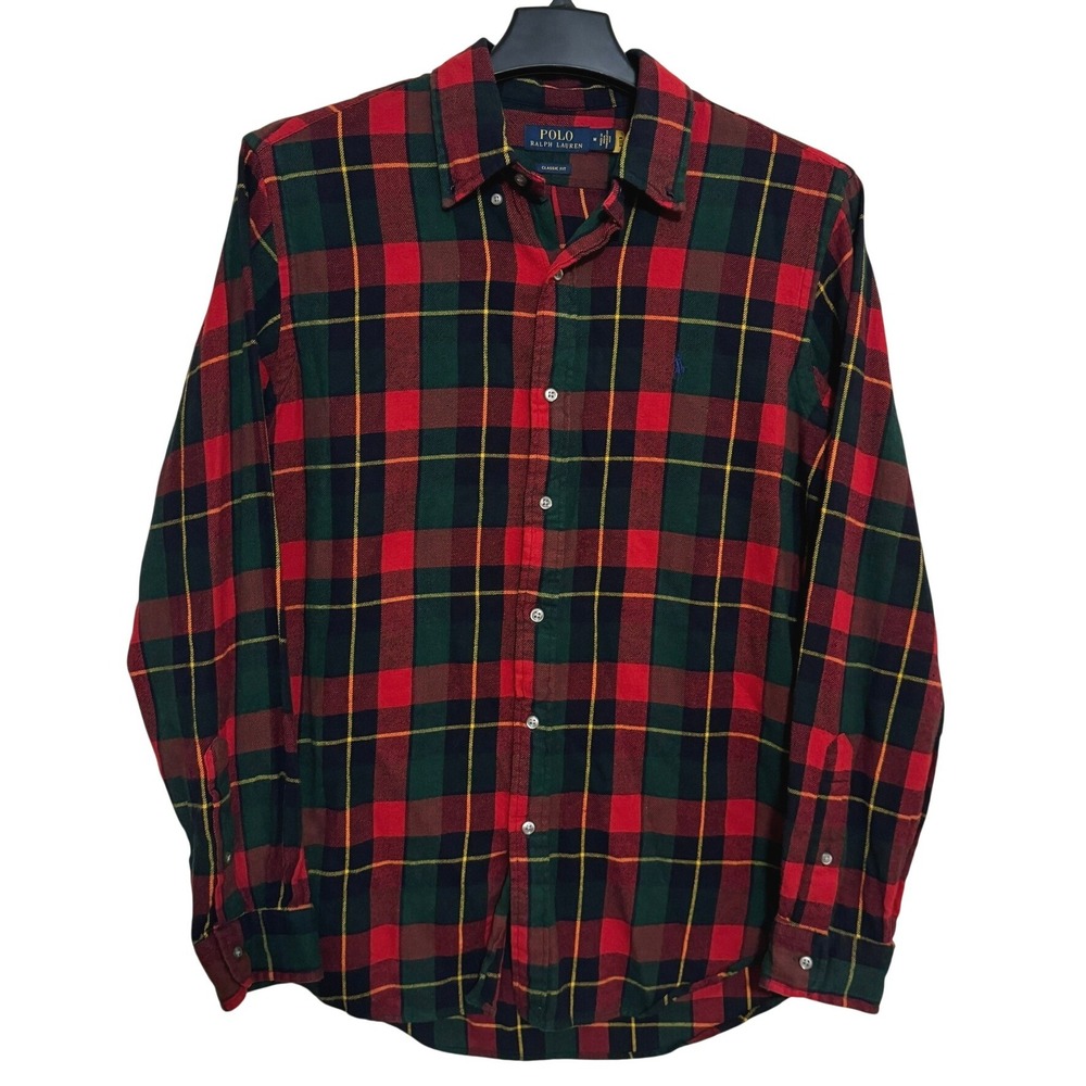 Polo Ralph Lauren Casual Button Down Shirt Mens M Preppy Long Sleeve Flannel